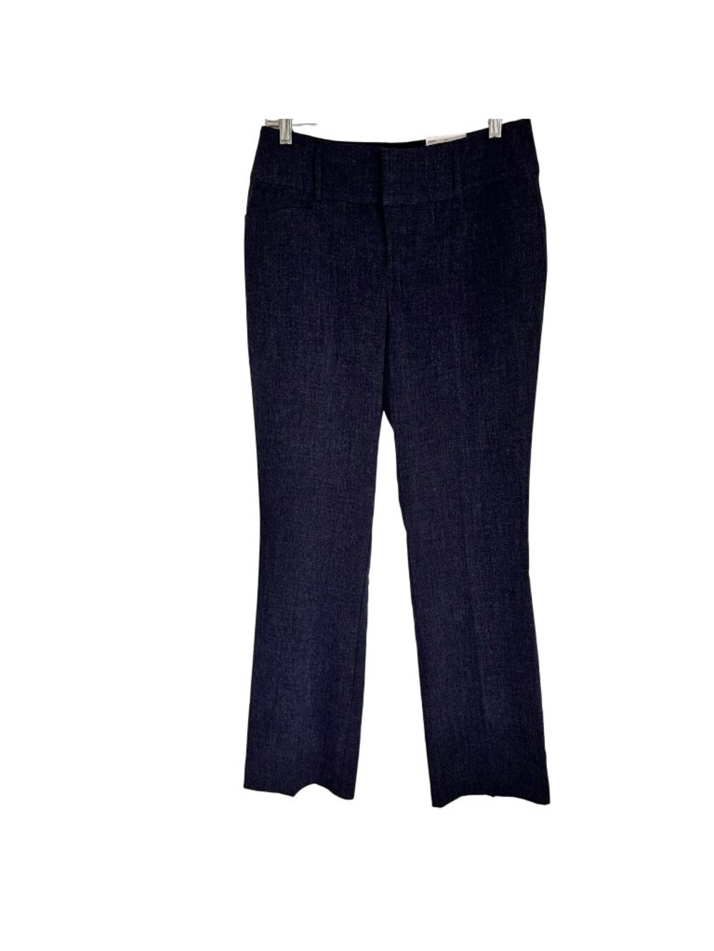 Nine West Womens Bootcut Pants Size 6 Navy Mid Rise Stretch Fabric Academia